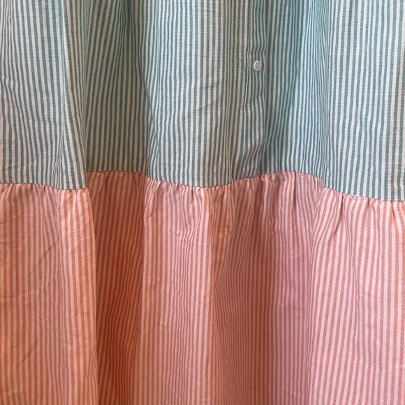 English Factory Color Block Dress with Tie💙💚🧡 - Picture 6 of 8